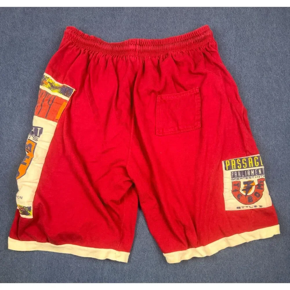 Vintage 90s Passage Sportswear XL Red Graphic Baggy Basketball Shorts